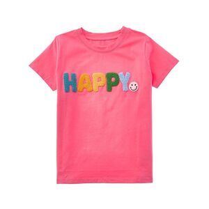 Preppygoose Girls  Happy Graphic T-Shirt, Pink